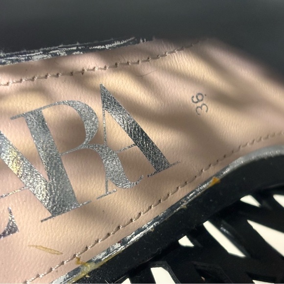 Zara NWOT WRAP AROUND CAGED HEELED SANDAL SIZE 6 - Picture 5 of 8